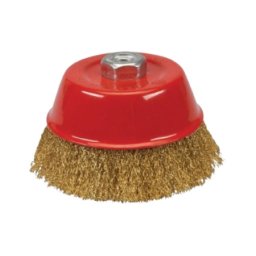 SG Tools SG12006 lončasta četka za brusilicu 100mm. mesingana čelična žica 0.3mm. ( SG12006 )
