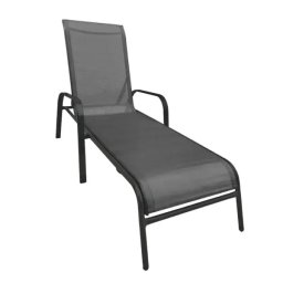 Ležaljka metalna 200x67x44 cm siva Makao TT 710030