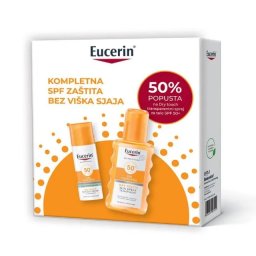 Eucerin Box Sun Oil Control Gel-krem za lice spf50+ 50ml + Transparentni sprej spf50+ 200ml