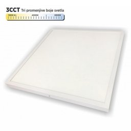 LED panel beli 36-40-48W 9u1 3CCT 3000/4000/6500K ram nadgradni 600x600 BACKSIDE LIGHT ~4320lm M203427-N-B1