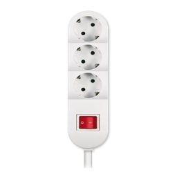 Priključnica bela prenosna trostruka (produžni kabl) sa prekidačem 44303.0 kabl 3m max 3.6kW 16A 250V Aling
