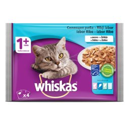 Whiskas Kesice Izbor Ribe 4×85 g - 340 g