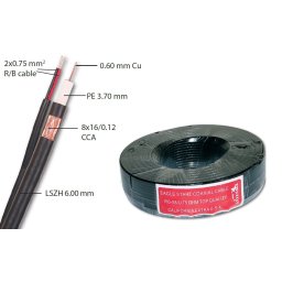 Koaksijalni kabl RG59 + 2x0.50 mm2 R/B E2 100m