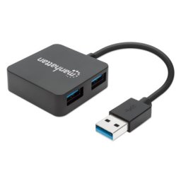 Manhattan 162296 3.2 G1/5Gbps/Crni USB HUB 4port
