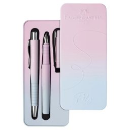Faber-Castell Set Faber Castell Poly hemijska olovka + naliv pero M Blushing sky 241054