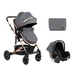 KikkaBoo Kolica za bebe AMAIA Tamno Siva 2in1 sa autosedištem