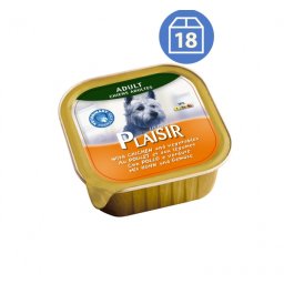Plaisir pašteta Vlažna hrana za pse piletina i povrće 300g x 18kom pakovanje