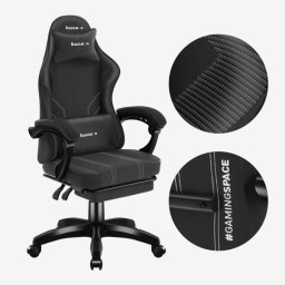 Gejmerska stolica Huzaro Force 3.7 Carbon Black