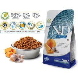 N&D Suva hrana Cat Ocean Herring, Pumpkin-Orange 5 kg