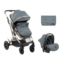 Kikka Boo Kolica za bebe Kaia set 2u1 sa autosedištem - Tamnosiva (KKB10200 SET)