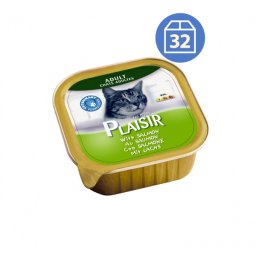 Plaisir pašteta Vlažna hrana za mačke losos 100g x 32kom pakovanje