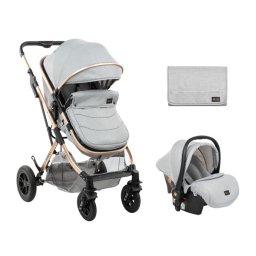 Kikka Boo Kolica za bebe Kaia set 2u1 sa autosedištem - Svetlosiva (KKB10199 SET)