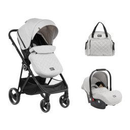 KikkaBoo Kolica za bebe GIANNI Siva set 2in1 sa autosedištem