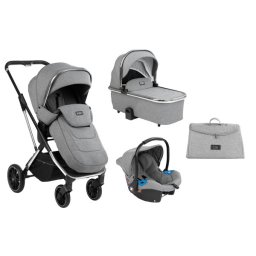 Kikka Boo Kolica za bebe Angele set 3in1 sa autosedištem i tvrdom korpom - Siva