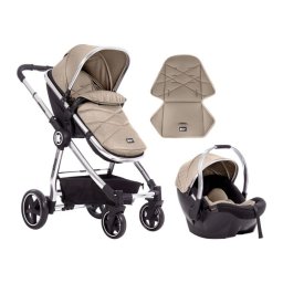 KikkaBoo Kolica za bebe ALLURE Bež set 2in1 sa autosedištem