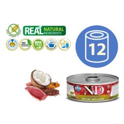 N&D Vlažna hrana Can Cat Quinoa Duck&Coconut 80g x 12kom pakovanje