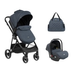 KikkaBoo Kolica za bebe GIANNI Teget set 2in1 sa autosedištem