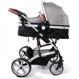 Kolica za bebe "Pavo" Grey Linen