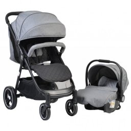 Kolica za bebe "Sindy" 2u1 SET sa autosedištem Siva