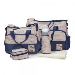Torba za mame i bebe "Stella" 4 u 1, Teget