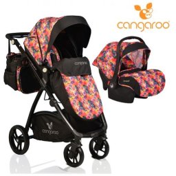 Kolica za bebe "Stefanie" 2 u 1 Colorful, set sa autosedištem