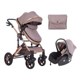 KikkaBoo Kolica za bebe DARLING Bež set 2in1 sa autosedištem