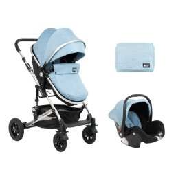 KikkaBoo Kolica za bebe AMAIA Plava set 2in1 sa autosedištem