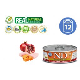 N&D Vlažna hrana Can Cat PM Chicken&Pumpkin&Pomegranate 80g x 12kom pakovanje