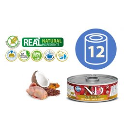 N&D Vlažna hrana Can Cat Quinoa Quail&Coconut 80g x 12kom pakovanje