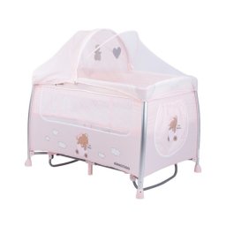 KikkaBoo Prenosivi Krevetac Dreamy Bear Pink 2 nivoa