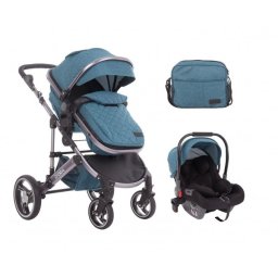 KikkaBoo Kolica za bebe D'ORA Zelena set 2in1 sa autosedištem