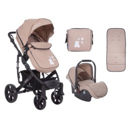 KikkaBoo Kolica za bebe BELOVED Bež set 2in1 sa autosedištem