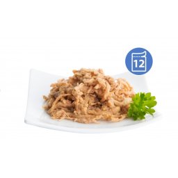 Nuevo DELICIOUS Vlažna hrana ćureći fileti sa tunom, mačijom travom i uljem semena lana 85g x 12 kom. pakovanje