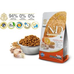 N&D Suva hrana Low Grain Cat Codfish-Orange 1,5kg