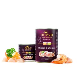 Nuevo Piletina i škampi Grain Free Vlažna hrana za mačke 200g