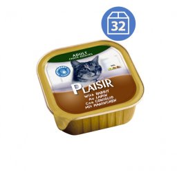 Plaisir pašteta Vlažna hrana za mačke zečetina 100g x 32kom pakovanje