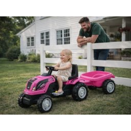MMX Dečiji Traktor na pedale Roze
