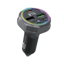 FM TRANSMITTER SA PUNJAČEM ZA AUTO SUPERIOR C63 QC 3.0 PD 30W CRNI *SR NOVO+