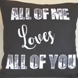 Jastučnica Love crna 40x40 2061