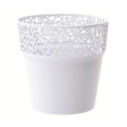 Saksija Tre 18x18cm bela Prosperplast PR DTRE175-S449