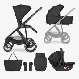 Kikkaboo kolica chiara 3in1 set sa I-size autosedištem I tvrdom korpom black ( kkb11260 )