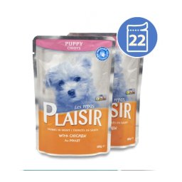Plaisir preliv Vlažna hrana za pse junior piletina 100g x 22kom pakovanje