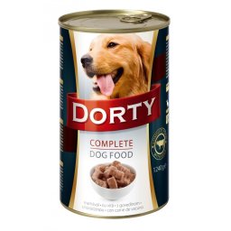 Dorty Vlažna hrana konzerva za pse govedina 1240g