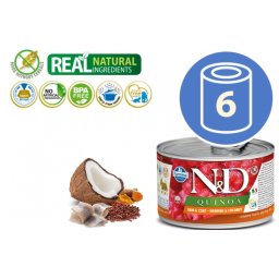 N&D Vlažna hrana Can Dog Quinoa Mini Herring&Coconut 140g x 6kom pakovanje