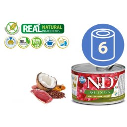 N&D Vlažna hrana Can Dog Quinoa Mini Duck&Coconut 140g x 6kom pakovanje