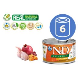 N&D Vlažna hrana Can Dog PM Mini Quail&Pumpkin 140g x 6kom pakovanje