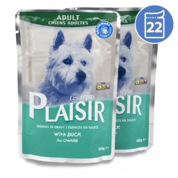 Plaisir preliv Vlažna hrana za pse pačetina 100g x 22kom pakovanje
