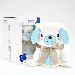 KikkaBoo ćebence za bebe sa 3D vezom 75x100 PUPPY