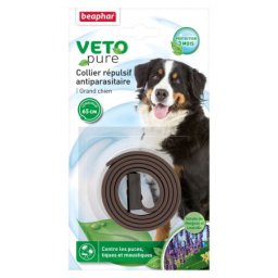 Beaphar Veto pure dog Neem brown Large - Ogrlica za pse protiv buva, krpelja i komaraca (braon boja)