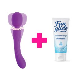 Dupli vibrator Pontus Purple i lubrikant ku117